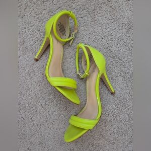 Lime green high heels